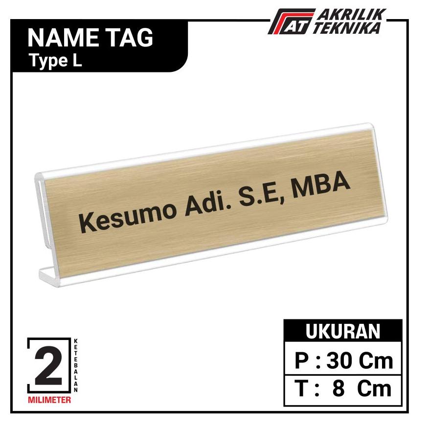 

JO100 AKRILIK NAMA / NAMA PANITIA / PAPAN NAMA MEJA AKRILIK 8 x 30 CM - 8 x 30 cm - Tipe L 82