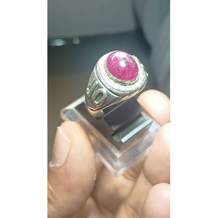 Cincin Batu Ruby , Ring Perak Pesanan