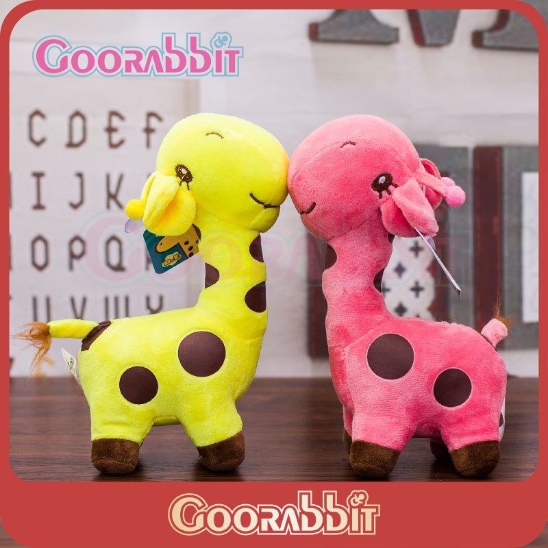 Boneka Jerapah Bahan Plush Lembut Untuk Hadiah Ulang Tahun