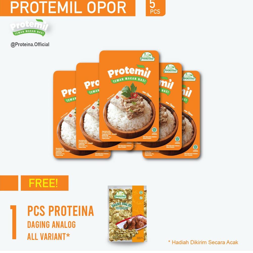 

[spin1] Protemil Opor 5pcs + FREE 1pcs Proteina Daging Analog