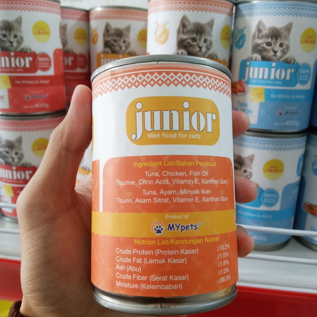 Makanan Basah Kaleng Kucing Kitten Adult,JUNIOR 400g Wet Food