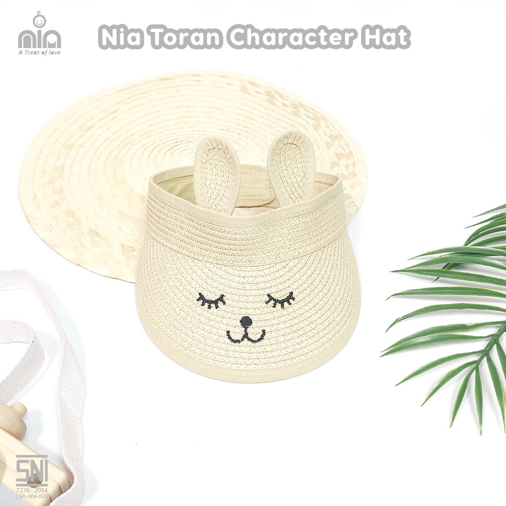 NIA BABY ROTAN CHARACTER HAT - TOPI ANAK BAHAN ROTAN