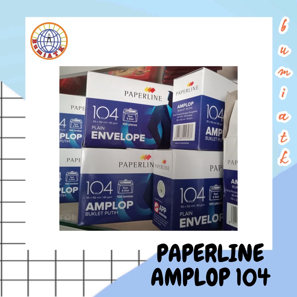 

AMPLOP PUTIH PAPER LINE UKURAN 104