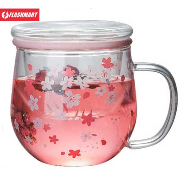 Flashmart Gelas Cangkir Teh Tea Cup Mug 300ml with Infuser Filter - C224