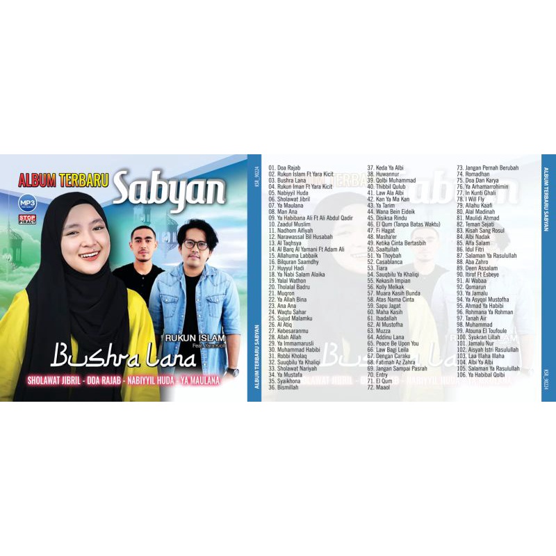 Kaset Audio Lagu Mp3 Sholawat Nissa Sabyan Bushra Lana