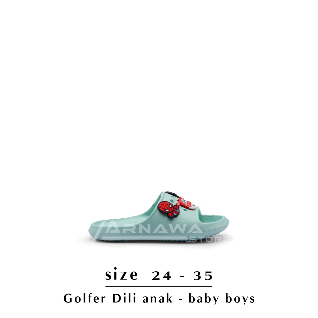 Arthand - Sandal Selop / kokop anak Laki laki model jibbitz Super Hiro lucu 4 - 7 tahun New