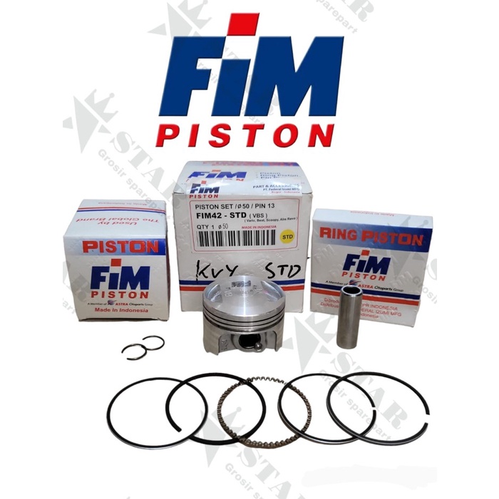 PISTON KIT BEAT KVY / SCOPY KARBU / SPACY FIM 42 PEN 13