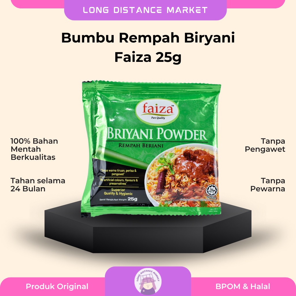 

Faiza Briyani Powder / Bumbu Nasi Biryani Malaysia 25 Gram