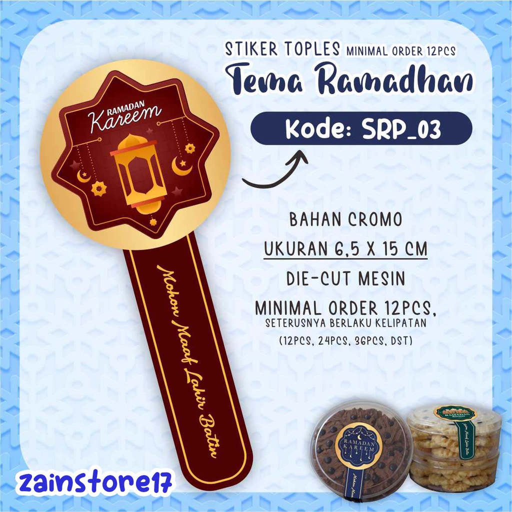 

Stiker Toples Model Bentuk Bulat + Pita - [MINIMAL ORDER 12PCS dan Berlaku Kelipatan] - Tema Ramadhan / Idul Fitri / Lebaran - Stiker Toples / Hampers / Box - Stiker Kue Lebaran