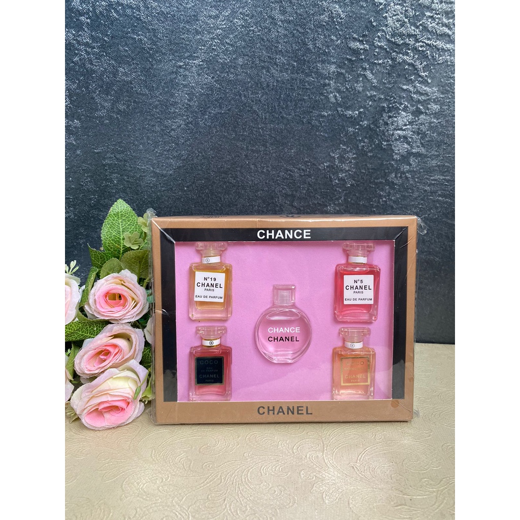 PARFUM CHANEL SET PINK TRAVEL SIZE