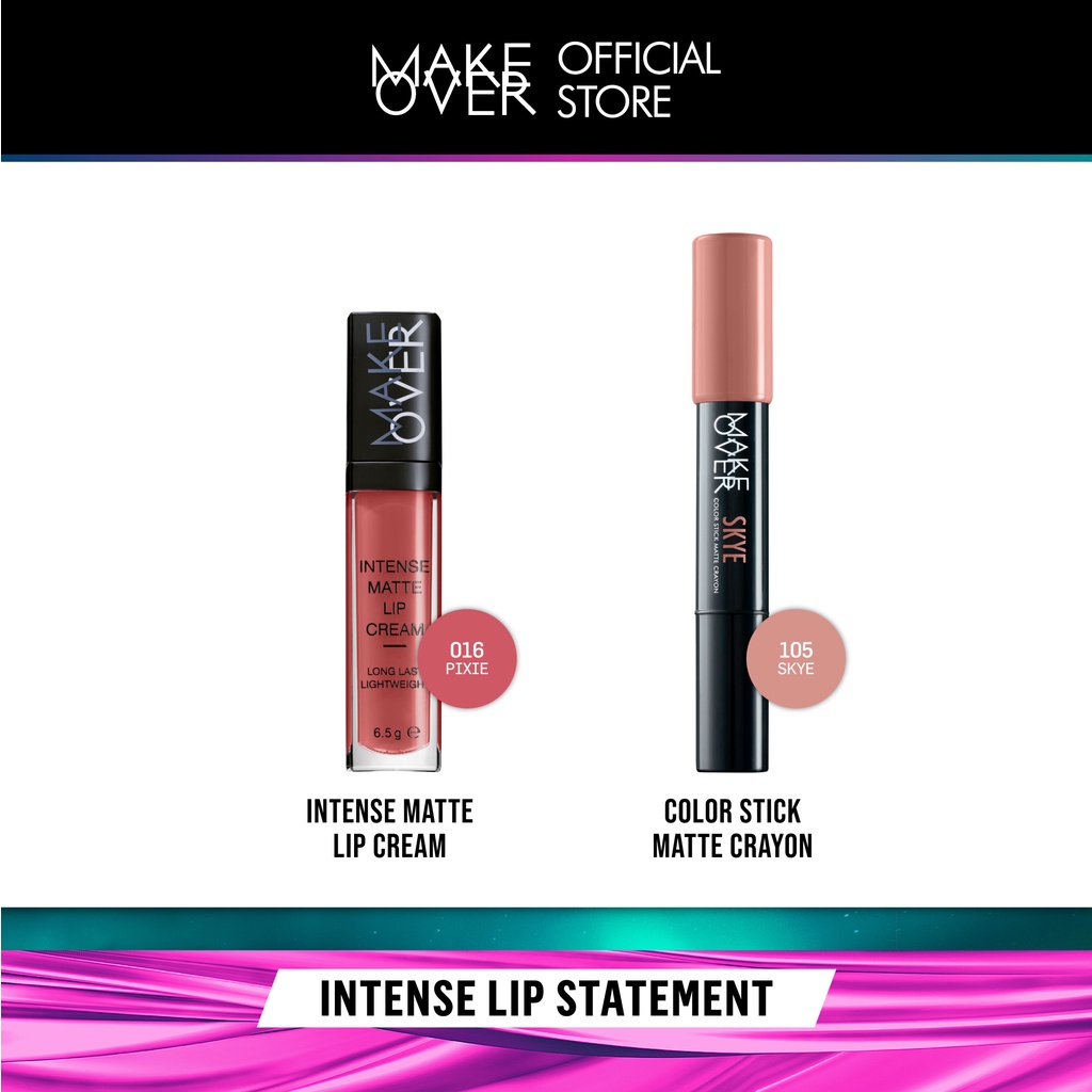 Make Over Intense Lip Statement  : Intense Matte Lip Cream, Color Stick Matte Crayon