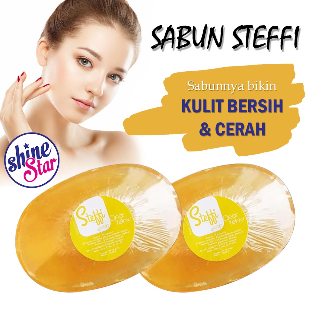 Shine Star - Sabun Korea Steffi Clear Transparant Soap Pemutih Wajah