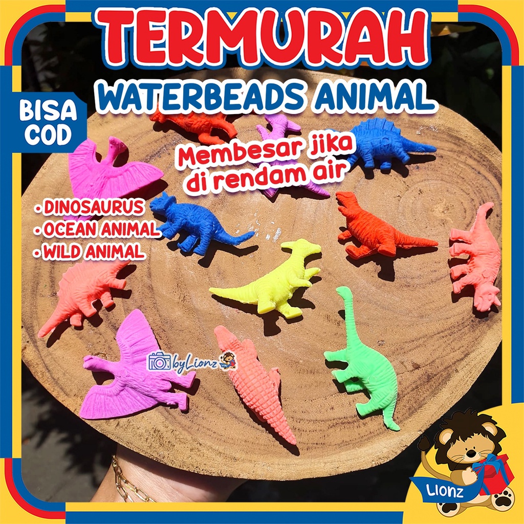 Growing Animal Waterbeads Dinosaurus dan Ocean
