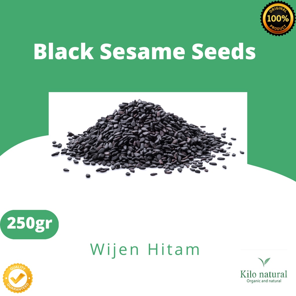 

Biji Wijen Hitam Mentah Super Premium 250gr / Raw Black Sesame Seed Premium 250gram