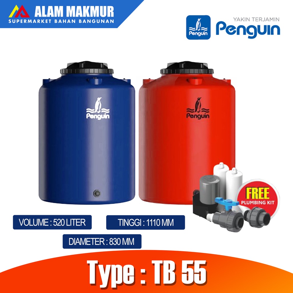 Toren air penguin TB 55 (500L) / tangki air anti lumut dan mikroba
