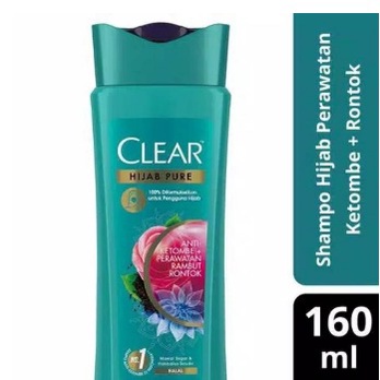 Clear Hijab Pure Shampo Anti Ketombe Perawatan Rambut Rontok 160ml Membunuh Bakteri