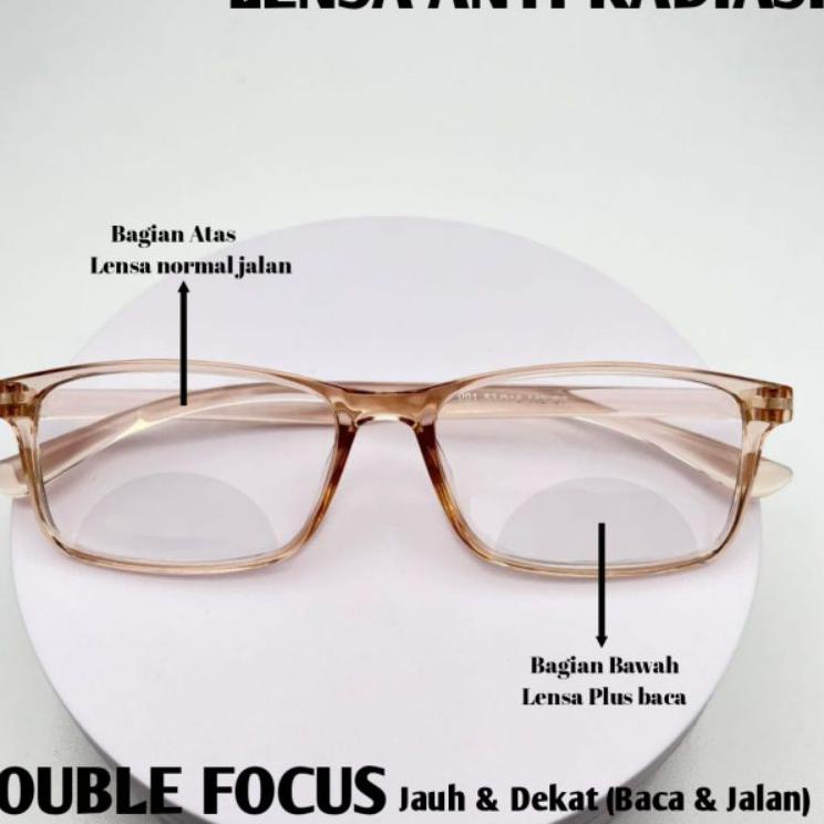 Bisa COD kacamata Double Focus Baca Dan Jalan Pria/Wanita | Kacamata Baca Plus Jauh Dan Dekat | Fram