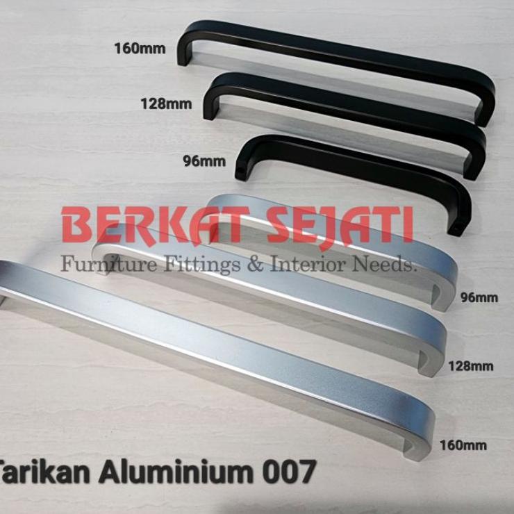 Terlaris Handle Tarikan Laci Pintu Lemari Kitchen Set Minimalis Alumunium 007 160mm