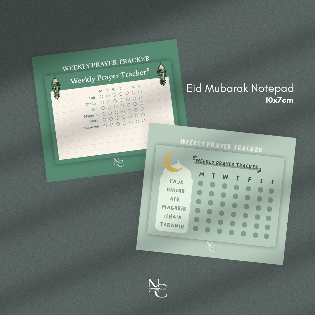 

WEEKLY PRAYER TRACKER NOTEPAD EDISI RAMADHAN | PRAYER TRACKER LEBARAN NOTEPAD