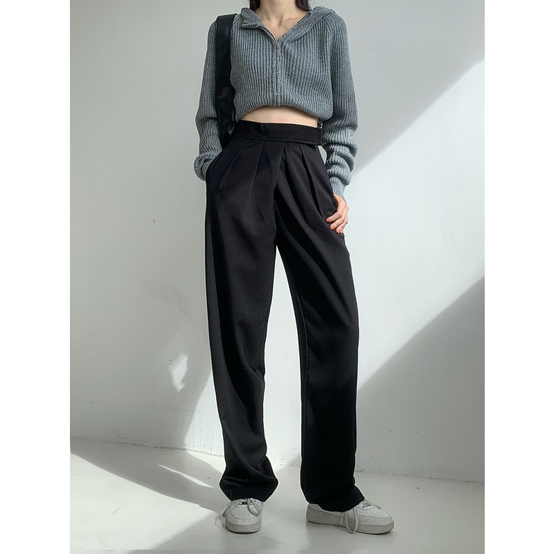 Celana Velcro Kulot Wanita Terbaru Kekinian Loose High Waist Pants Korean Style Celana Bahan Wanita