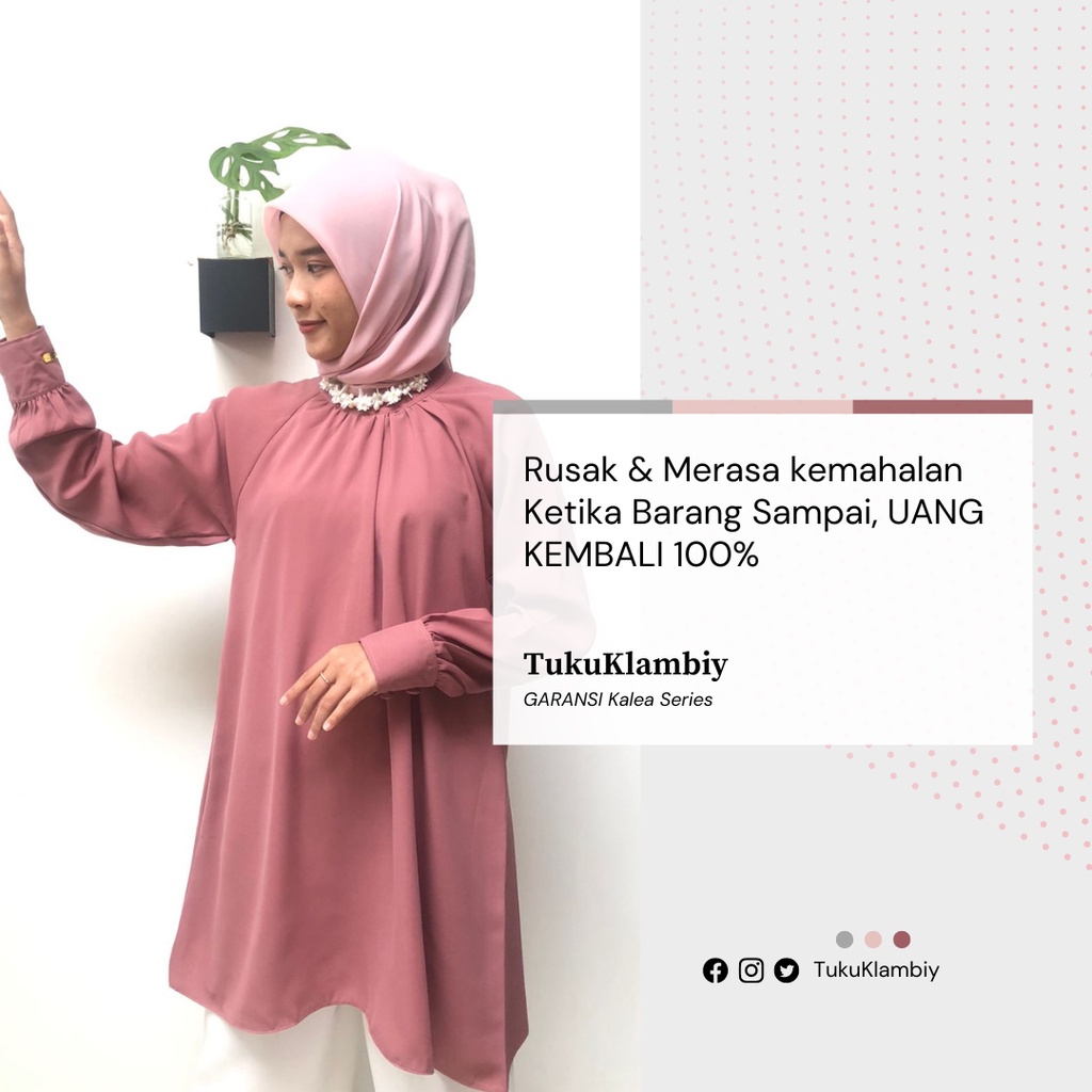 TUKUKLAMBIY ATASAN WANITA KEMEJA TUNIK BLOUSE CASUEL GARANSI 100% - MAHAL? KEMBALIKAN!