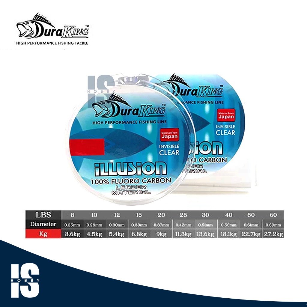 Senar Pancing Leader Duraking illusion Fluoro Carbon