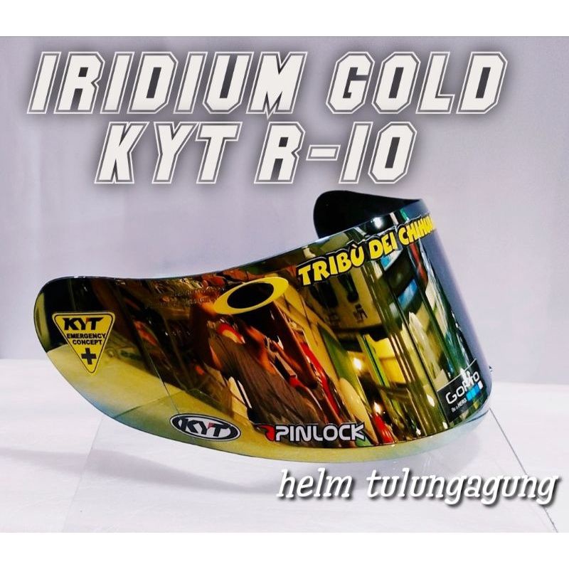 COD||flat visor kyt r10 kyt rc7 kyt k2r iridium blue free stiker visor