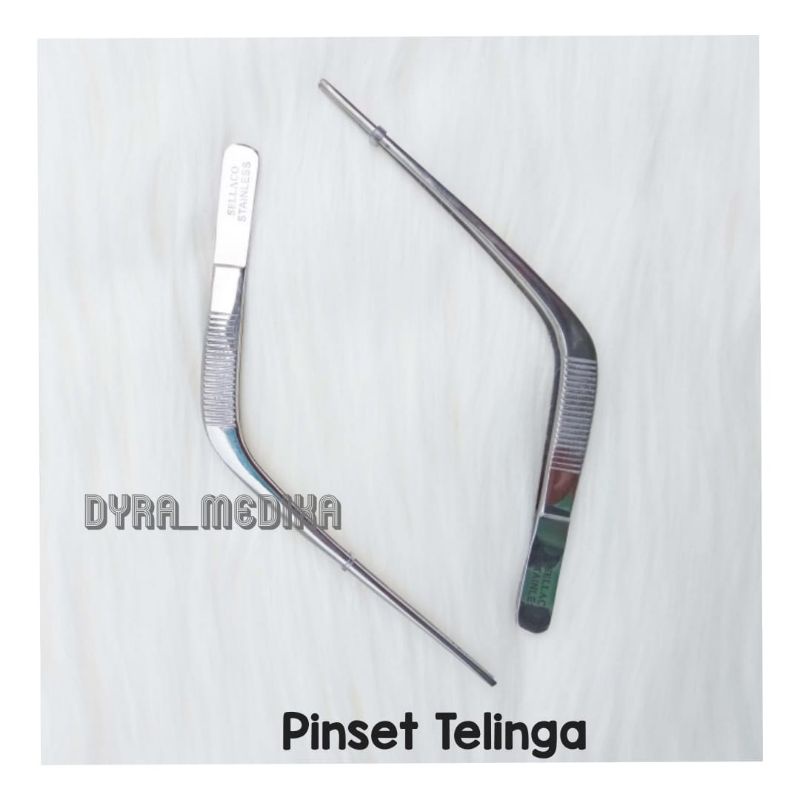 PINSET TELINGA 13 CM STAINLESS STEEL / PINSET BAYONET TELINGA 13 CM STAINLESS