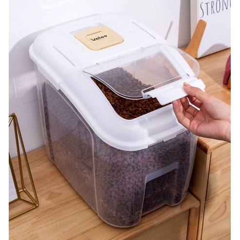 Food Container Pet Food Storage VNLOO Tempat Penyimpanan Makanan Hewan Anjing/Kucing Rice Dispenser Tempat Wadah Penyimpanan Beras