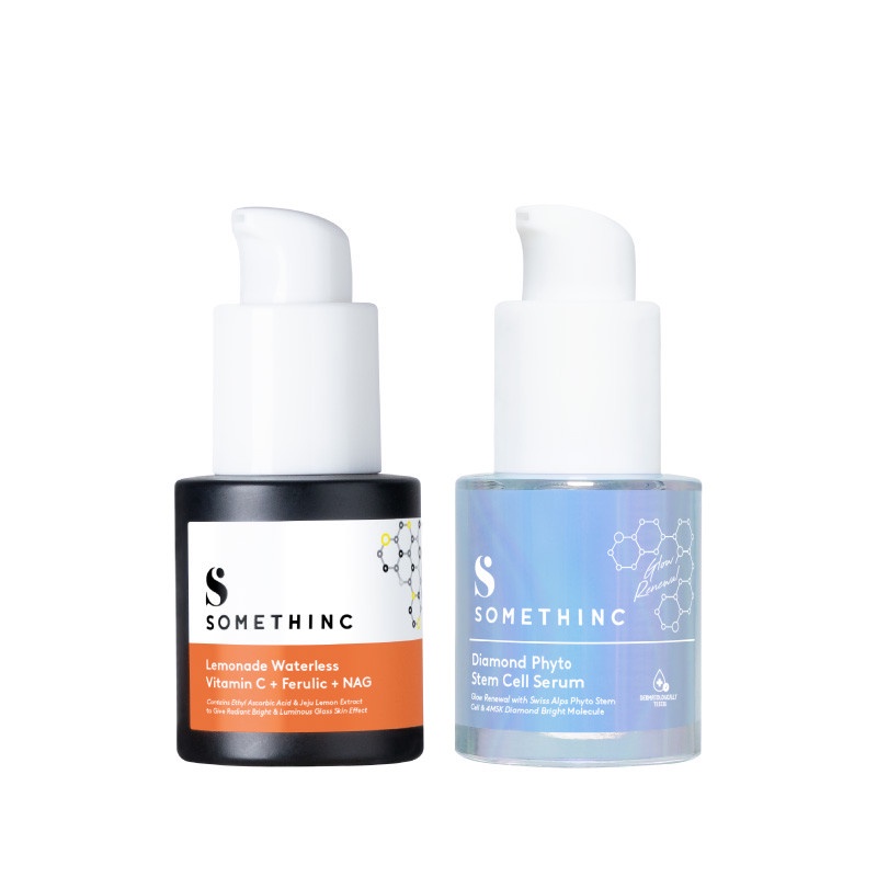 Paket Best Seller Layering Serum Berlian - Brightening ( Lemonade Waterless Vitamin C Ferulic NAG 20ML + DIAMOND PHYTO Stem Cell Serum 20ML)