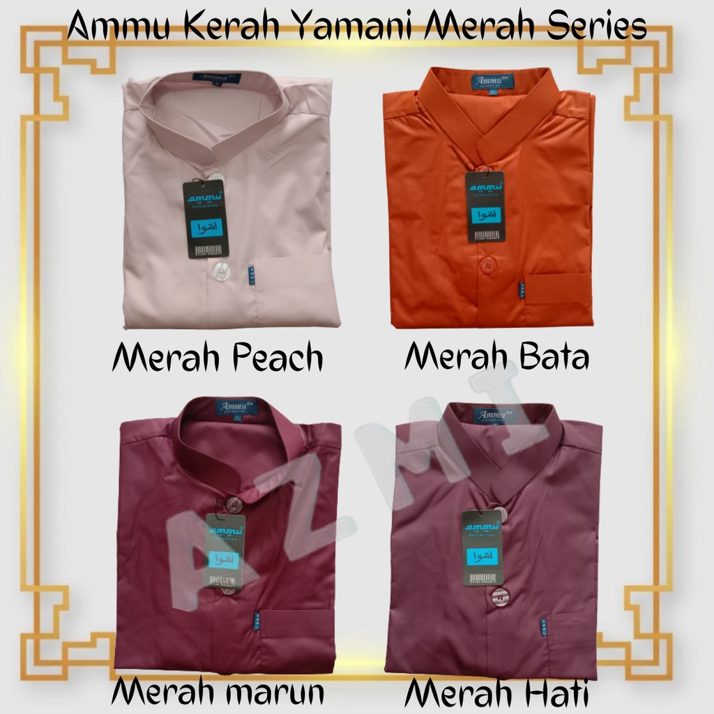 Promo Baju Koko Ammu Dewasa Kerah Yamani / Kerah Pendek Size XL, Ukuran XL