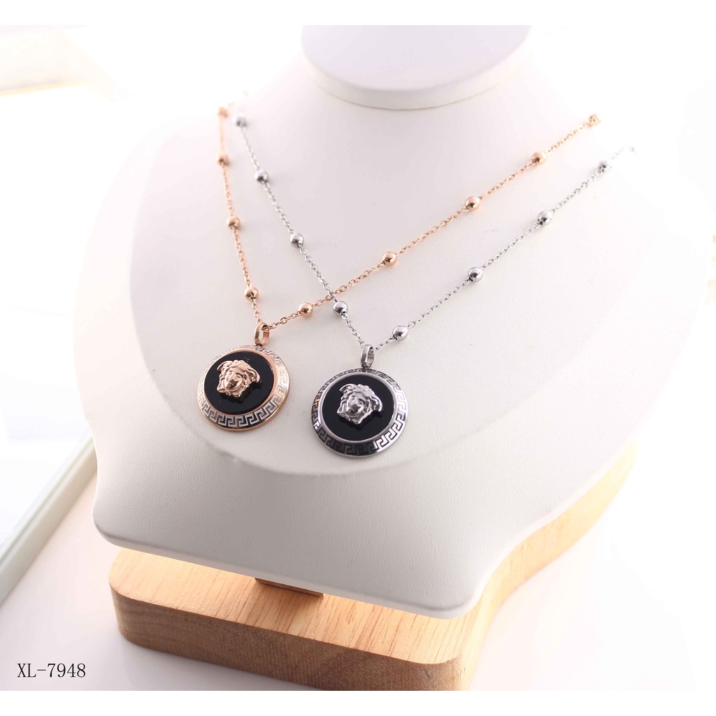 Kalung Titanium Mata Warna Warni Perhiasan Wanita Jewelry 7948