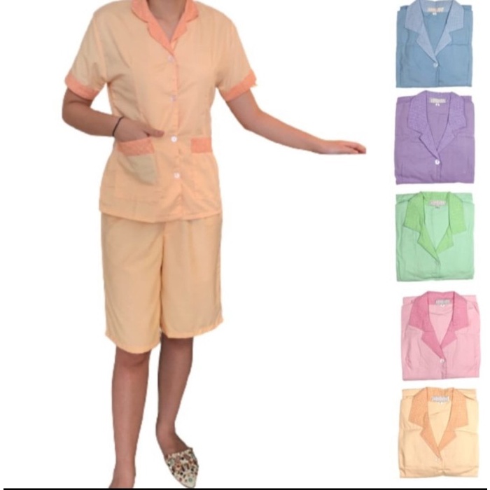 Baju Suster stelan seragam baju suster baby sitter model kulot - S(H5G5) baju seragam baby baju sera