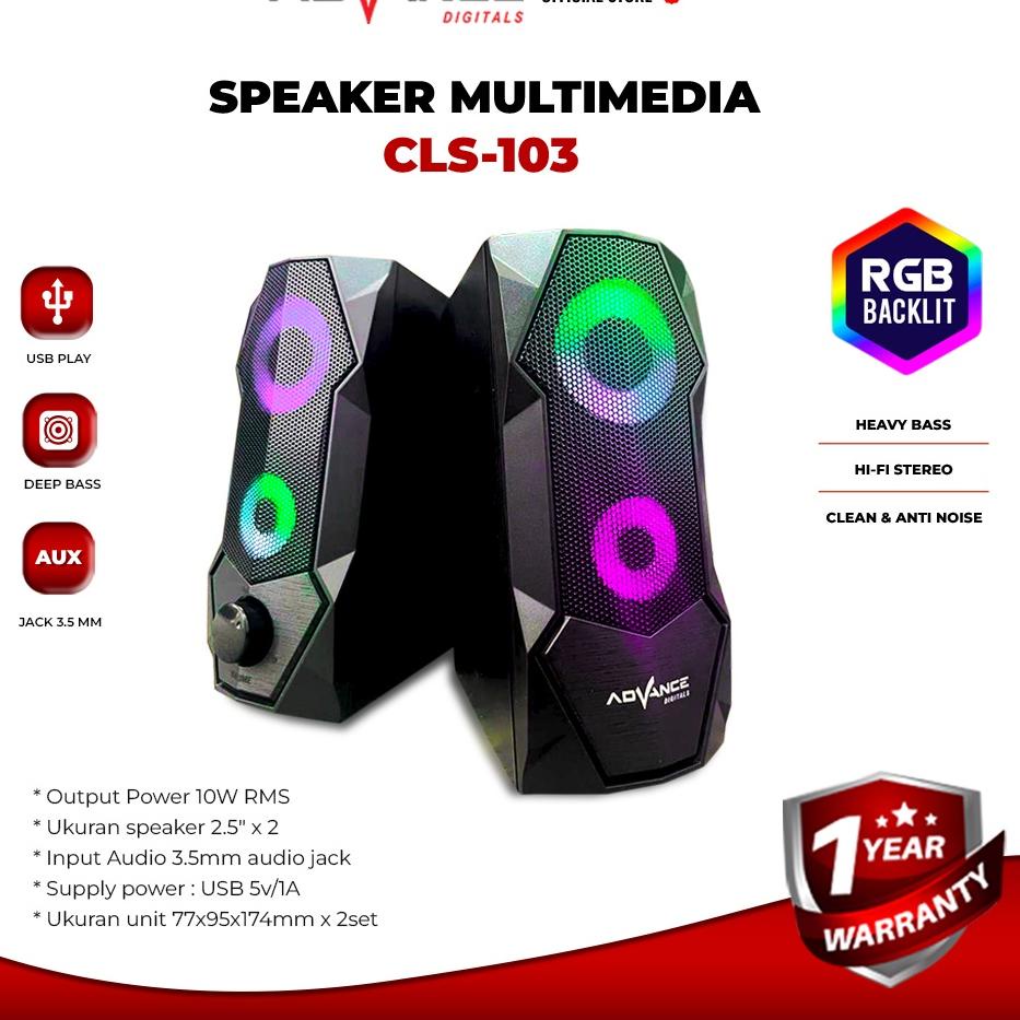 ♦ Gaming Speaker Advance CLS-103 RGB Gaming Speaker ♦