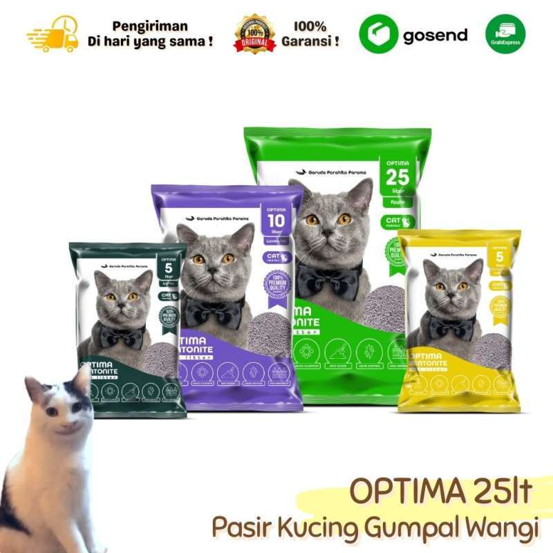 Pasir Gumpal Wangi OPTIMA 25 LITER / Pasir Kucing