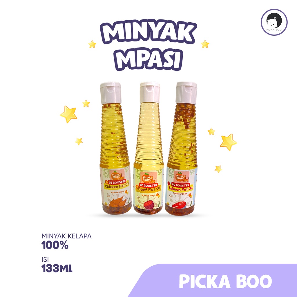 PICKA BOO Plum &amp; Blum Chicken Fat Oil Beef Fat Oil Minyak Mpasi BB Booster