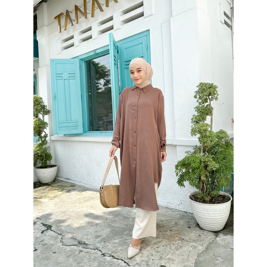 GRACE TUNIK CRINKLE / TUNIK POLOS CRINKLE / TUNIK POLOS WANITA