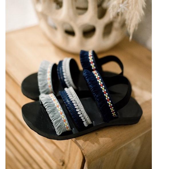 BRK.31Ma23l– Blacky NG sandal bohemian sandal boho sol tebal empuk sandal wanita casual kekinian san
