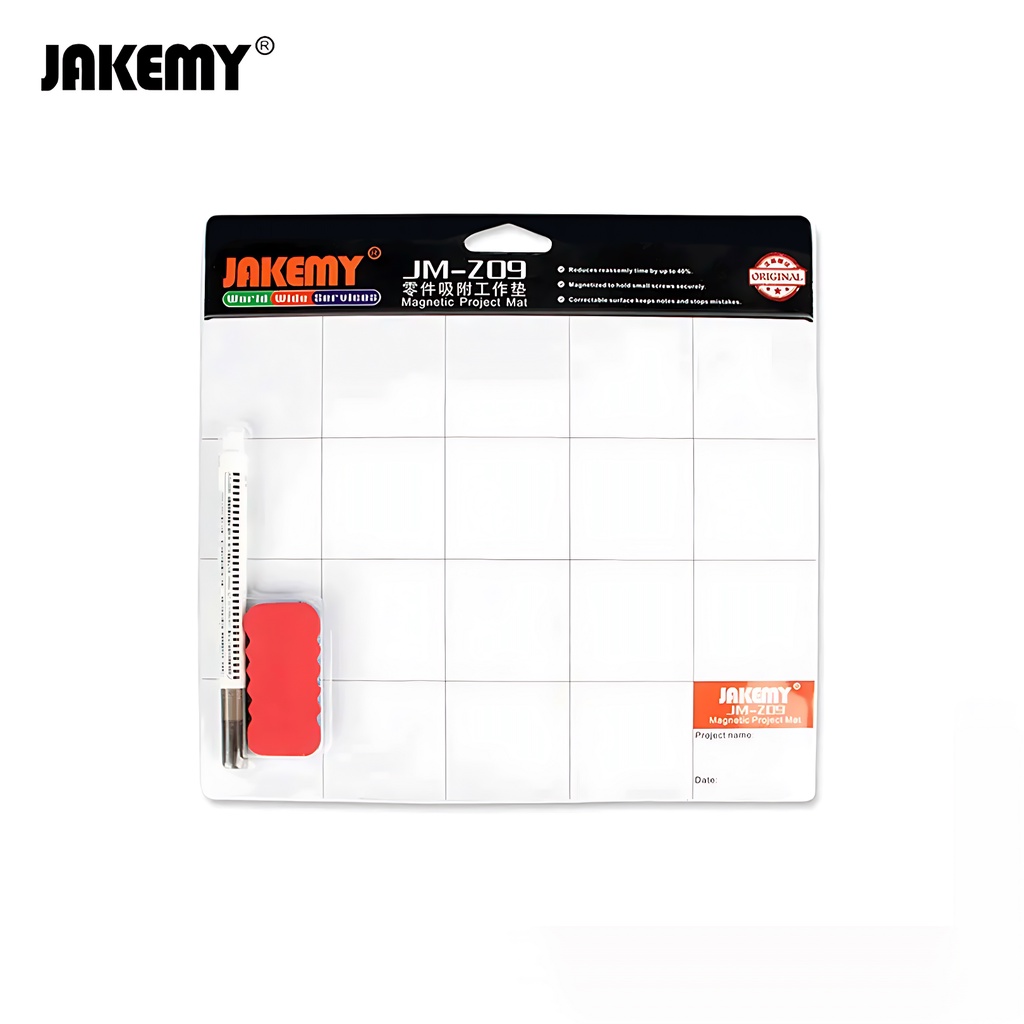 Jakemy Magnetic Work Mat Pad with Erasable Marking Pen &amp; Brush -JM-Z09