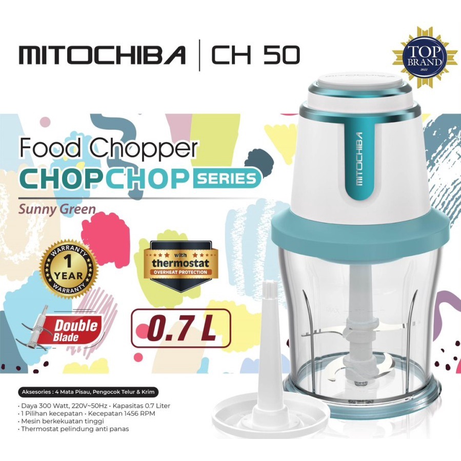 MITOCHIBA Food Chopper CH-50 Kapasitas 0.7L Multifungsi CH50