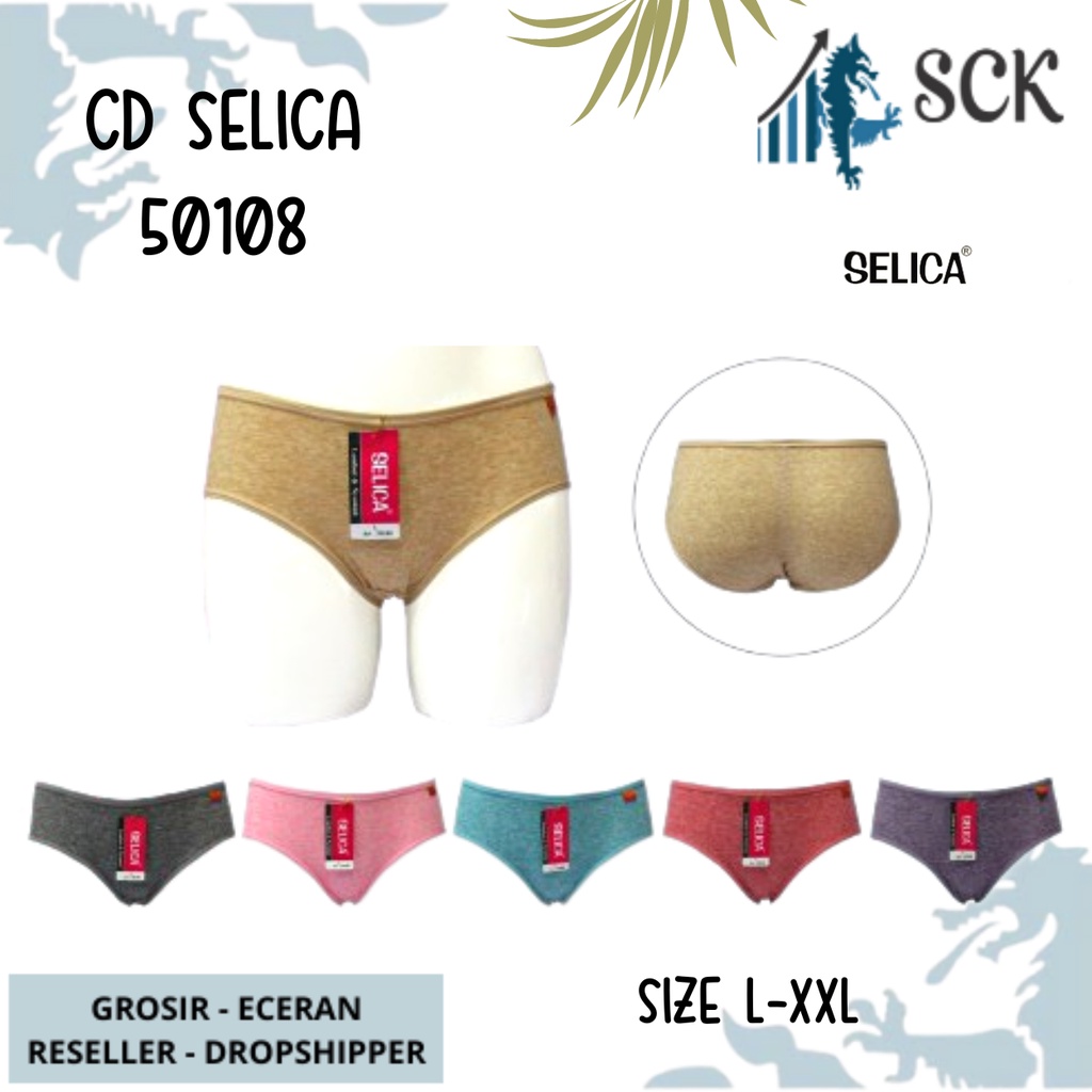 CD Wanita SELICA 50108 Bahan Katun / Pakaian Dalam Wanita Seamless / Celana Dalam Selica Halus