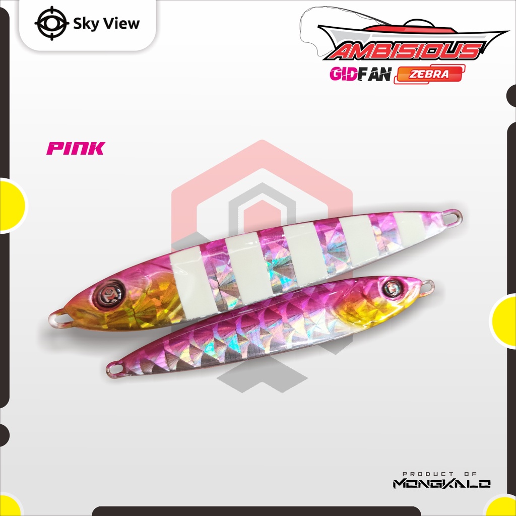Mongkalo Ambisious Kipas GID-Zebra noMotif Candy 30 Pink