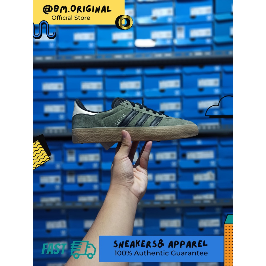 Adidas Skateboarding Gazelle ADV Olive Strata Black Ecru HP9107