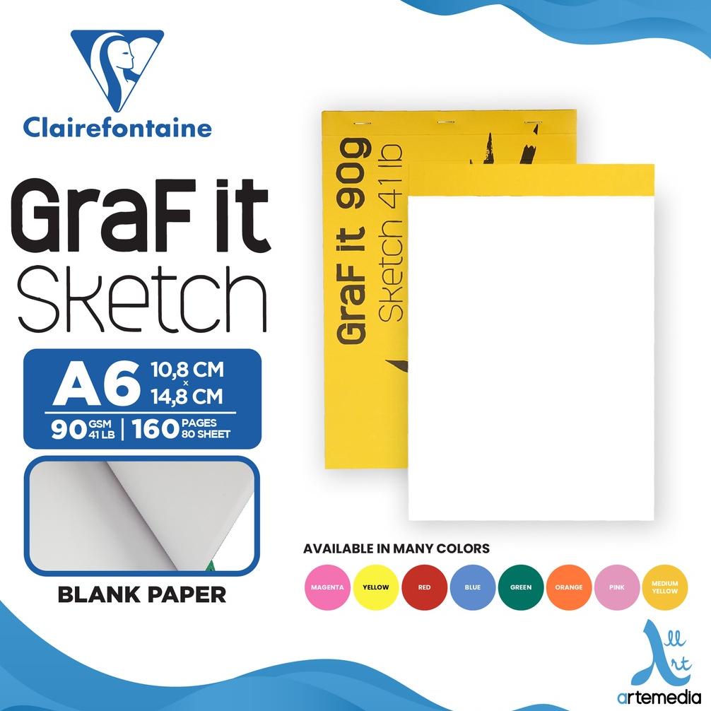 

Buku Sketsa Clairefontaine A6 Graf It White Sketch Pad Sketchbook