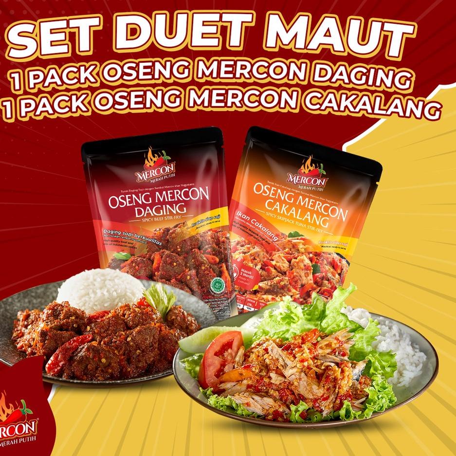 

【murah】 Mercon Merah Putih - Set Duet Maut || Oseng Mercon Daging + Cakalang