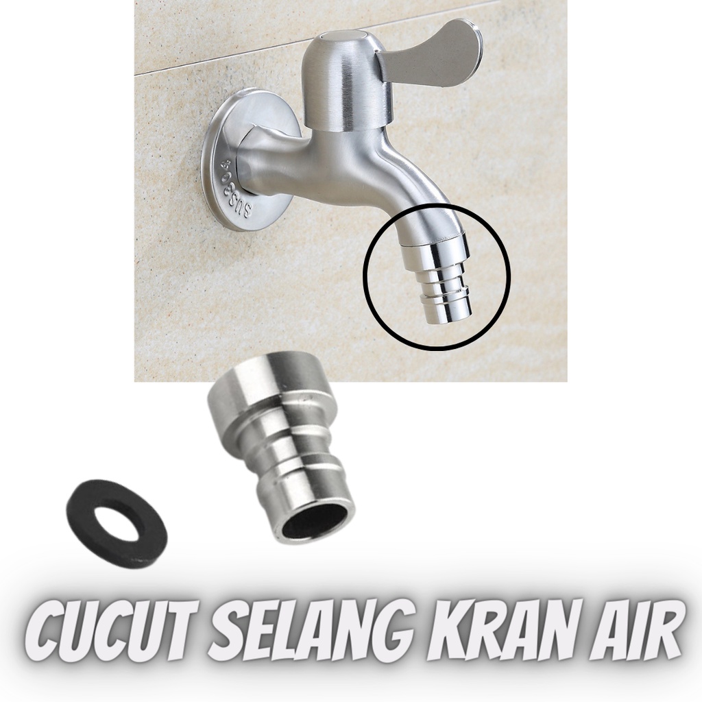 Drat Kran Taman ST-Tutup Cucuk Sambungan kran selang Air &amp; cucut Mesin Cuci spart part stainless