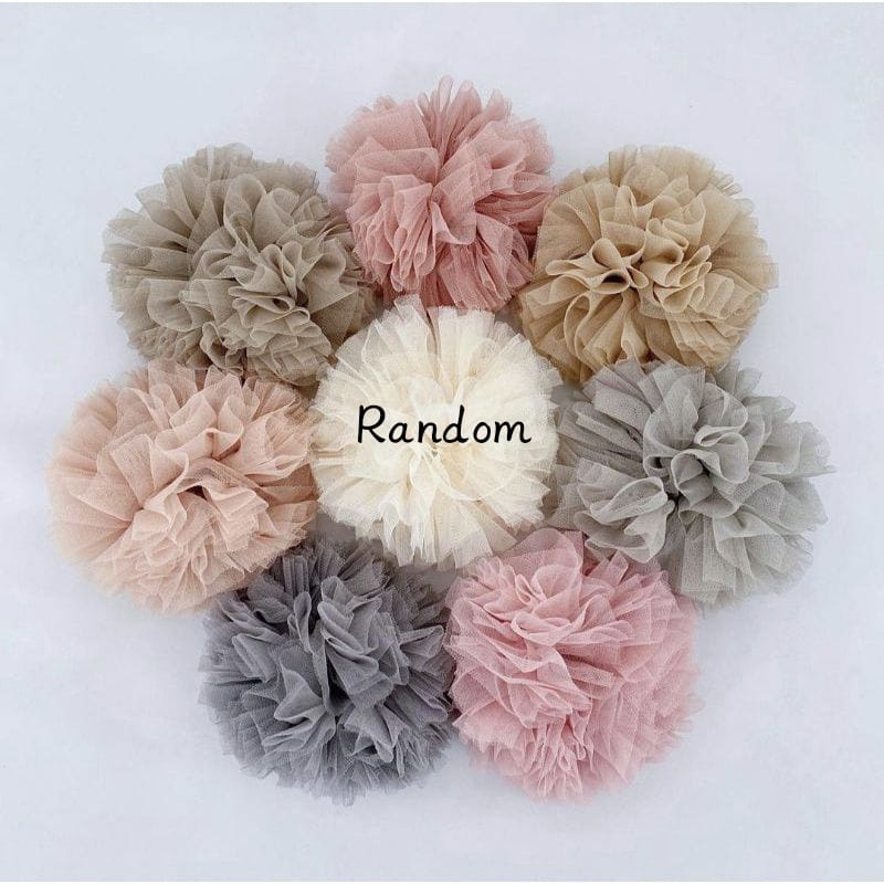 Scrunchie TILE Cepol Hijab/ Ikat Rambut Mawar Jumbo/ Kunciran Brokoli Aksesoris Wanita