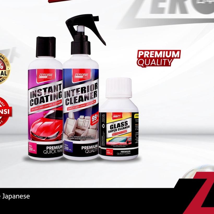 ❊ Coating Mobil Paket Zerone Japan Glass Super Cleaner / Interior Cleaner / Semi Nano Coating Compou