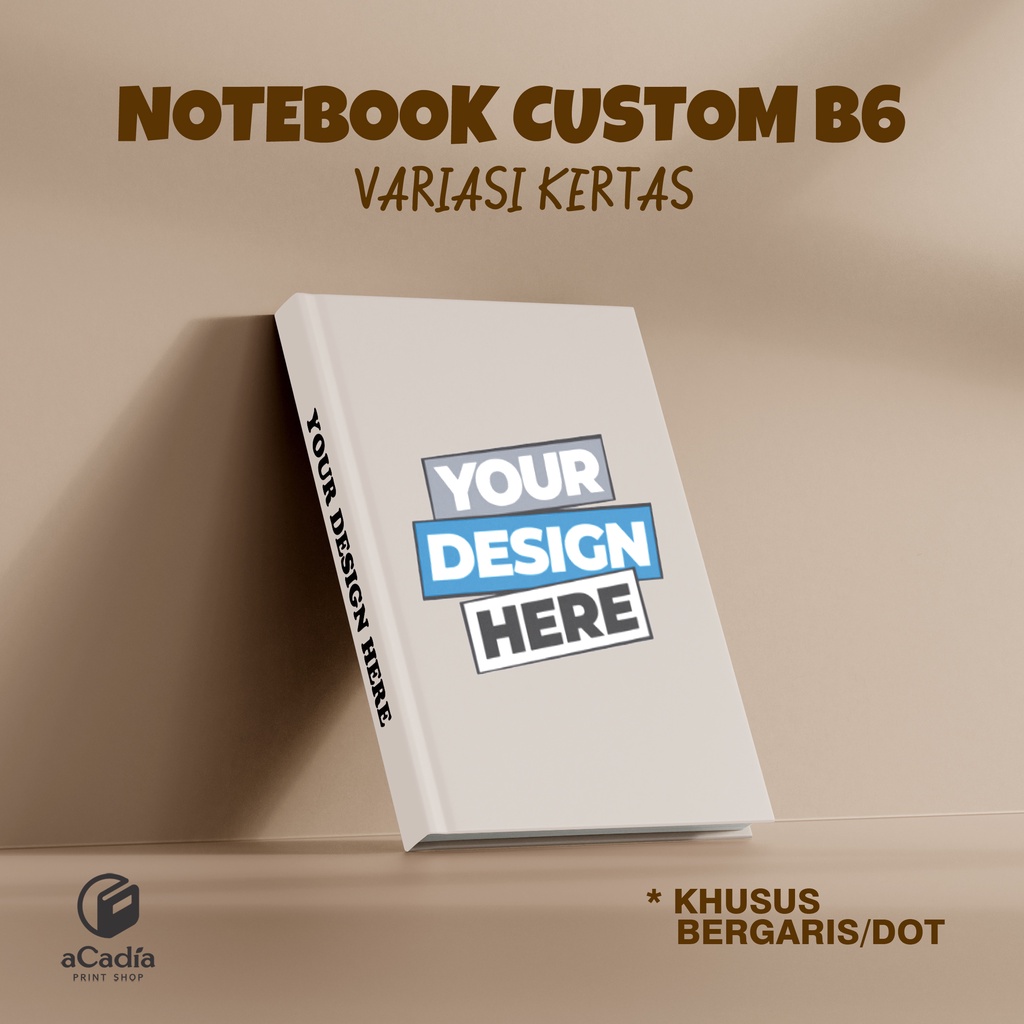 

[ CUSTOM LEMBAR B6 ] Notebook Custom B6 Hardcover Bergaris Dot