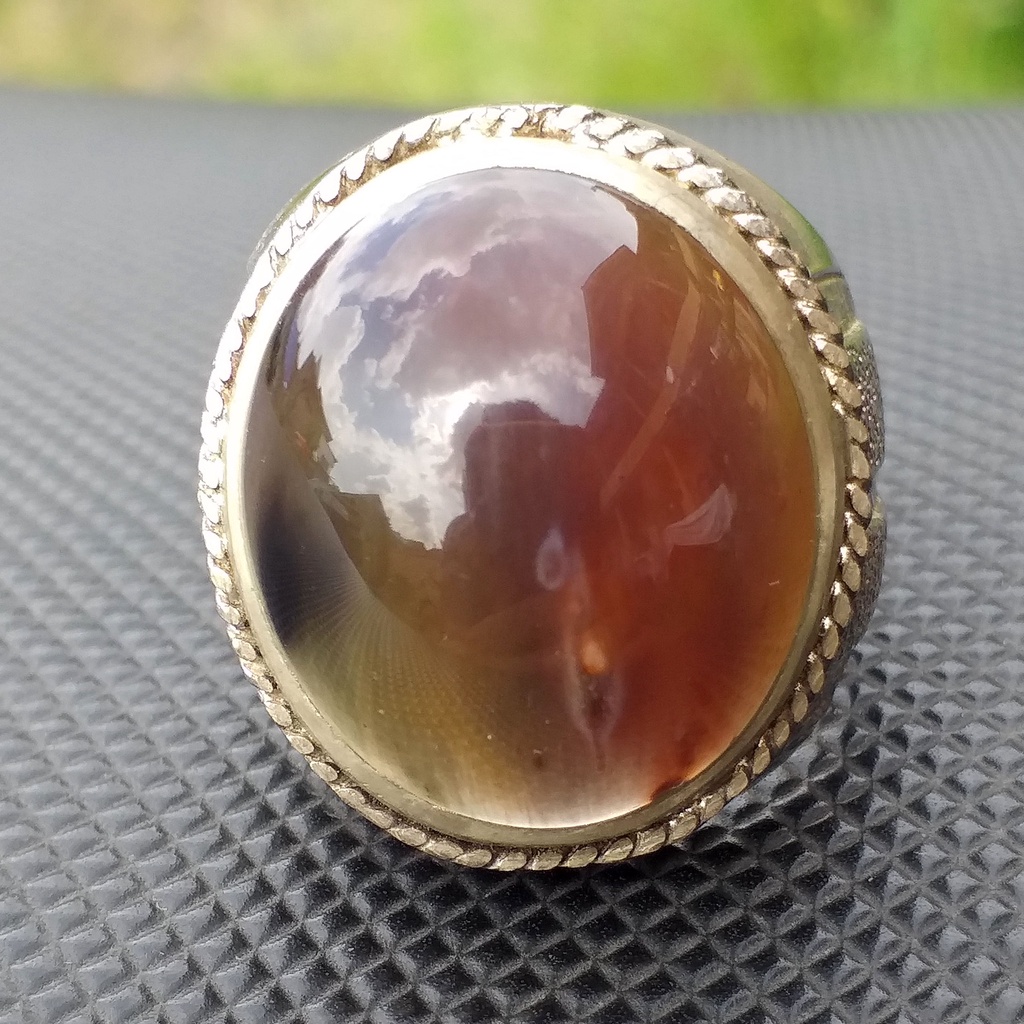 Batu Akik Garut Full Kristal Gradasi Tiga Warna Kinclong Pekatnya Wibawa